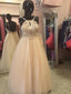 Gorgeous Sequins Appliques Sparkly Beading Spaghetti Strap Long A-line  Prom Gown Dresses. DB1032