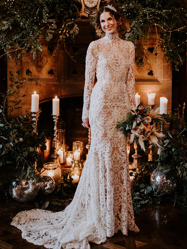 Boda Aliexpress Aliexpress Amanda Novias Charming High Neck Mermaid Tulle Lace Long Sleeve Wedding Dresses Even DaintyBridal Boda Aliexpress Aliexpress Amanda Novias Charming High Neck Mermaid Tulle Lace Long Sleeve Wedding Dresses Even DaintyBridal