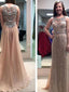 Long Rhinestones Sparkly Sequins Glitter Charming Round Neck Sleeveless Prom Dress,PD0069