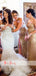 Gold Sequin Sweetheart Strapless Mermaid Bridesmaid Dresses With High Splits,DB117