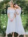 Off-shoulder Chiffon With Lace Ankel Length A-line Bridesmaid Dresses.DB10240
