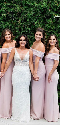 Mermaid Off-shoulder Floor Length Bridesmaid Dresses.DB10241