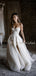 Simple Fashion Sweetheart Lace Tulle A-line Side Slit Evening Party Long Wedding Dresses, DB10692