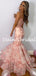 Sexy V-neck Mermaid Lace Tulle Prom Dresses Evening Dresses.DB10787