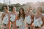 Popular V-neck Mermaid Side Slit Simple Bridesmaid Dresses Online.DB10850