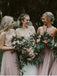 New Arrival Scoop Neck Lace Tulle Floor-length Long Bridesmaid Dresses.DB10584