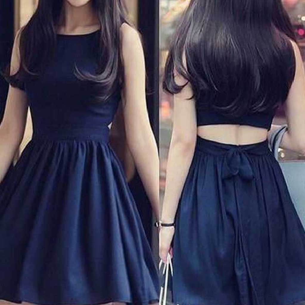 Short black two pieces unique simple tight popular teens homecoming dress,BD0021