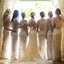 Popular Sparkly Full Bling Sequin Long Column Cowl Neck Sleeveless Floor Length  Bridesmaid Dresses, WG29