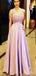 Pink Sparkly Beading  Sleeveless V-neck  A-line Elegant Evening Party Formal Long Prom Dresses,DB0069