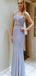 Elegant Mermaid Deep V-neck Sleeveless Evening Party Prom Dresses,PD0157