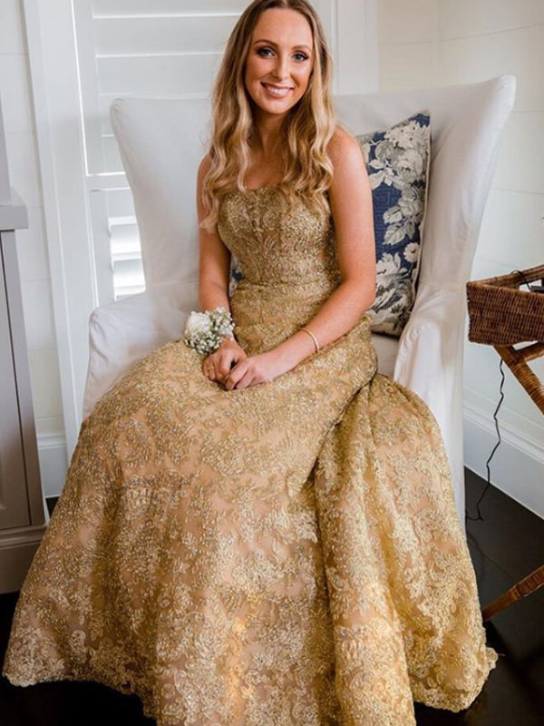 Affordable Straight Lace A-line Prom Dresses Evening Dresses.DB10801 DaintyBridal Affordable Straight Lace A-line Prom Dresses Evening Dresses.DB10801 DaintyBridal
