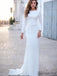 Mermaid Scoop Neck Long Sleeve Long Prom Dresses With Train.DB10202