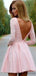 Elegant Long Sleeves Lace A-line Short Homecoming Dresses Online .BD10123