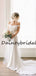 Charming Straight Mermaid Simple Dresses With Train Wedding Dresses, DB10733