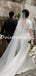 Simple Round Neck Short Sleeve Slit Long Wedding Dresses Evening Dresses.DB10713