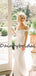 Charming Straight Mermaid Simple Dresses With Train Wedding Dresses, DB10733