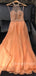 Charming Halter Chiffon Floor Length Long Prom Dresses Evening Dresses.DB10363