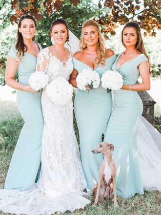 Gogerous Off-shoulder Mermaid Beautifule Long Bridesmaid Dresses.DB10628
