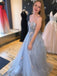Charming Spaghetti Strap Floor-length Tulle Long Prom Dresses Evening Dresses.DB10600
