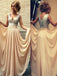 Long Sparkly V-neck Sleeveless Chiffon A-line Floor Length Charming Evening Party Prom Gown Dresses,PD0080