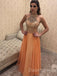 Charming Halter Chiffon Floor Length Long Prom Dresses Evening Dresses.DB10363