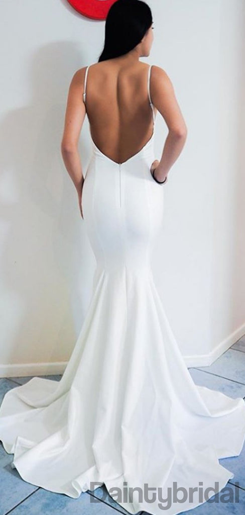 Mermaid Long Sleeve Open Back Long Prom Dresses Evening Dresses.DB10287