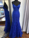 Sexy V-neck Lace Mermaid Prom Dresses Evening Dresses.DB10243