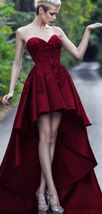 Charming High-low Lace With Appliques Homecoming Dresses.BD10124