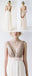 Sexy Backless V-Neck Top Sequin Cute Bow Sash Floor Length Column Chiffon Bridesmaid Dresses , WG05