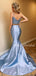 Sexy V-neck Two-piece Mermaid Satin Long Prom Dresses Evening Dresses.DB10545