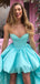 Charming Sweetheart Satin High-low Long Prom Dresses Evening Dresses With Train.DB10535