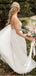 New Arrival V-neck Lace Tulle A-line Long Wedding Dresses.DB10475