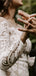 Elegant Scoop Neck Tulle Lace Floor Length Vatage Wedding Dresses.DB10405
