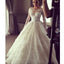 Vintage Clairvoyant Outfit Lace Long Sleeves Ball Gown Full Appliques Charming Bridal Wedding Dress. DB040