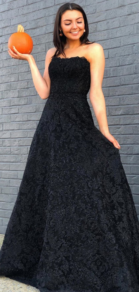 Straight Lace A-line Long Prom Dresses Evening Dresses.DB10245