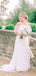 Affordable Simple Straight Lace Tulle Long Wedding Dresses.DB10621