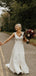 New Arrival V-neck Chiffon A-line Two-piece Long Wedding Dresses.DB10476