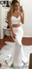 Sweetheart Satin Mermaid Two-Piece Long Prom Dresses.DB10176