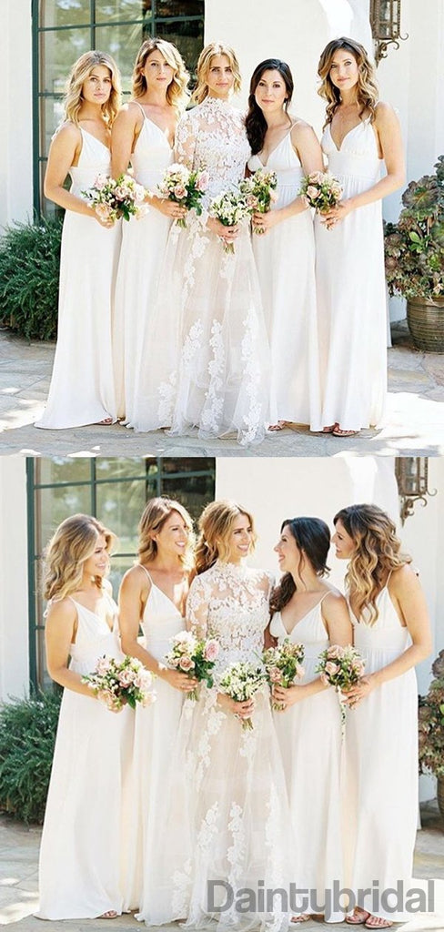 Sexy V-neck Floor Length A-line Bridesmaid Dresses.DB10334
