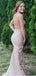 Sexy V-neck Mermaid Open Back See-through Fashion Prom Dresses Evening Dresses.DB10496