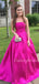 Gogerous Straight A-line Satin Long Prom Dresses Evening Dresses.DB10416
