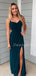 Charming Spaghetti Strap Side Slit Long Prom Dresses Evening Dresses.DB10507