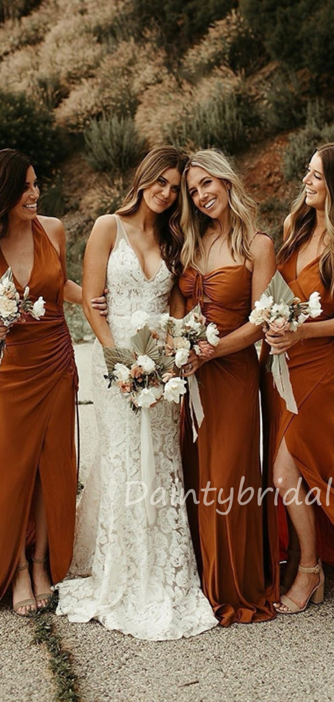 Charming A-line Morden Long Bridesmaid Dresses.DB10427