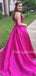 Gogerous Straight A-line Satin Long Prom Dresses Evening Dresses.DB10416