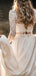 Elegant Scoop Neck Tulle Lace Two Piece Long Sleeves Vatage Wedding Dresses.DB10407