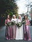Beautiful Scoop Neck 1/2 Sleeve Floor-length Evening Dresses Party Long Bridesmaid Dresses.DB10671