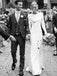 Mermid Vintage Open Back Simple Evening Party Long Wedding Dresses, DB10697