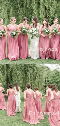 New Arrival V-neck Floor Length Chiffon Bridesmaid Dresses.DB10389