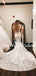 Simple Off-shoulder Mermaid Lace Long Wedding Dresses.DB10783