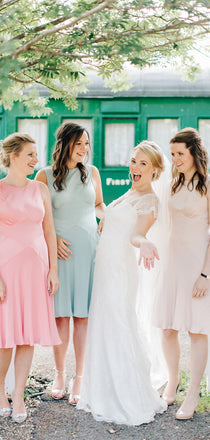 Charming Scoop Neck Knee Length Bridesmaid Dresses.DB10468